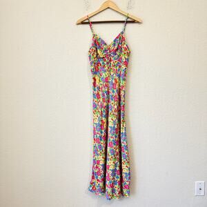 FAITHFULL THE BRAND Shayna Dress La Fortuna Floral Midi Summer NWT